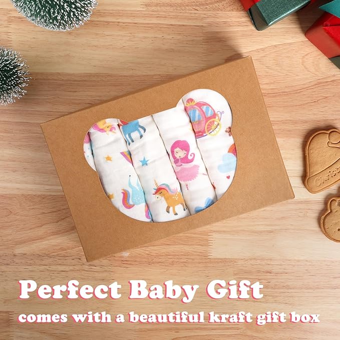 Baby Burp Cloths Muslin Washcloths 6 Pack Muslin Burp Cloths 100% Cotton Large 20''x12'' Soft 6 Layers Baby Burp Rags for Boys Girls Baby Essentials for Newborn Gift Machine Washable