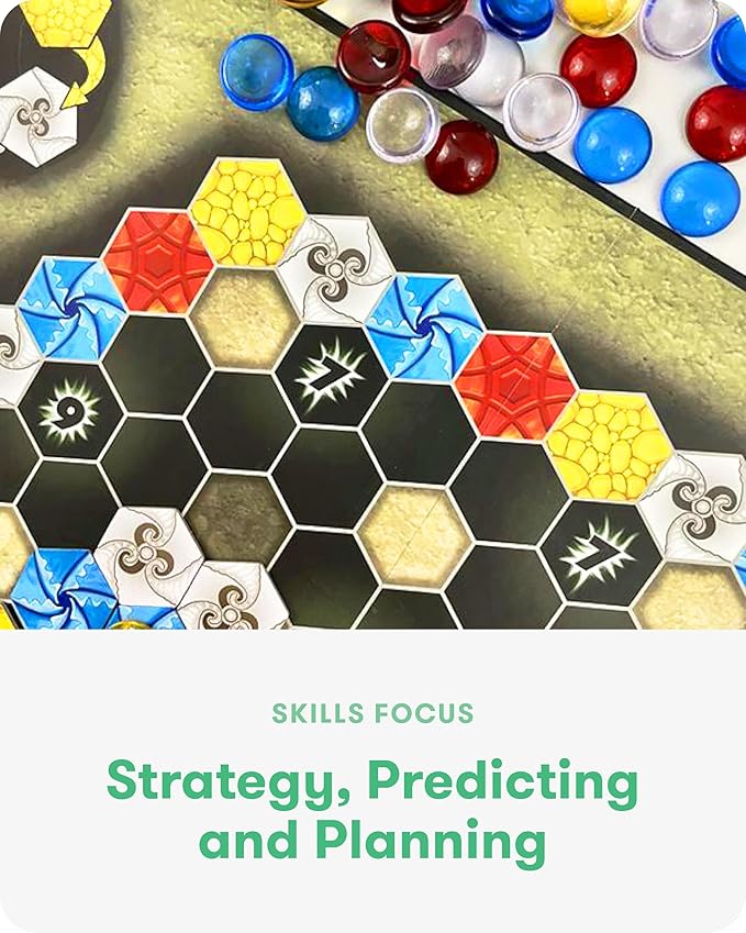 Simply Fun Matter Board Game – Area Control Strategy Game for Teens and Adults Ages 10+ – Includes Game Board, 92 Element Tiles, 56 Elementals, 14 Matter Tiles, 4 Player Screens, 2 Bags – 2-4 Players