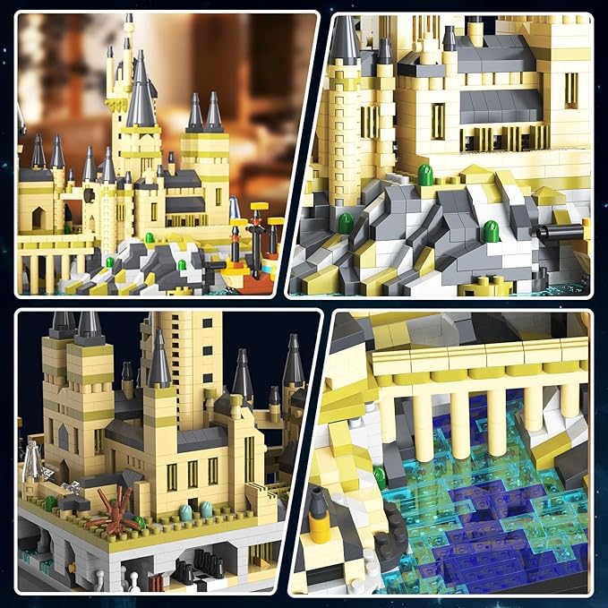 Magic Castle Micro Mini Building Set, 2743 Pcs Magic House Model Building Toys, STEM Creative Magic World Office and Home Decor Bricks Kits, Christmas Birthday Gift for Adults Teens Kids 14+