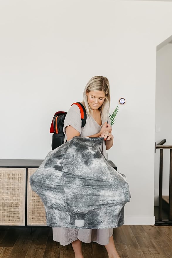 Copper Pearl Multi-Use Cover: Car Seat Covers, Nursing Cover, and Stroller Cover for Sun - Stretchy Fabric, All-Season Use, Stylish Designs, Easy Access for Moms - Thrasher