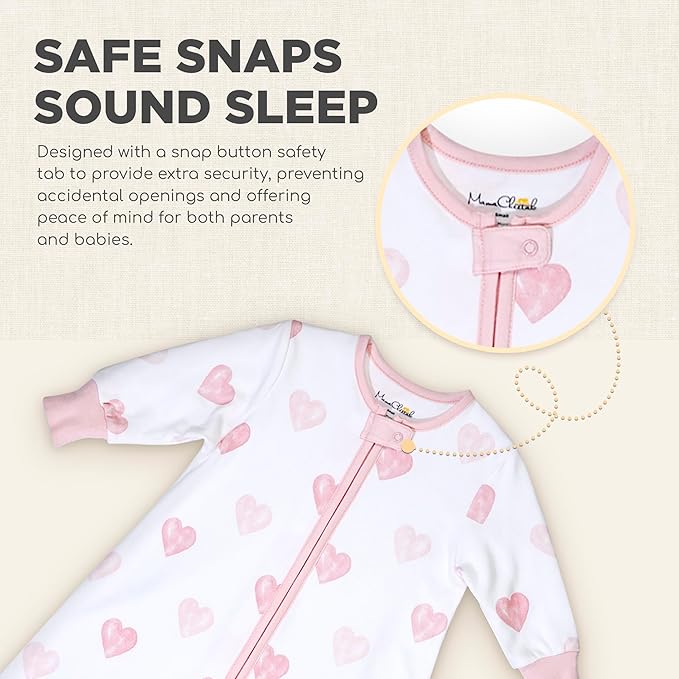 Mama Cheetah Baby Sleep Sack with Sleeves, 0.5 TOG Organic Cotton Wearable Blanket and Two-Way Zipper, Swaddle Transition Long Sleeve Sleeping Bag for Newborn Infant Toddler, 0-6 Months