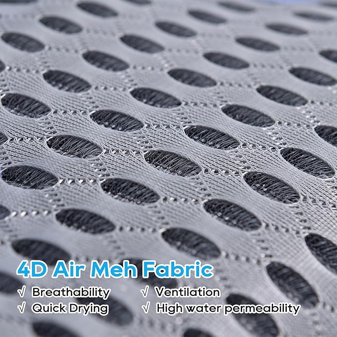 OS OMYSTYLE Baby Bath Kneeler and Elbow Rest Pad Set, 1.5'' Thick Quickly Dry Bathtub Kneeler Pad with Baby Toys & Bath Accessories Organizer, Kneeling and Elbow for Tub, Non-Slip Mat(Grey)