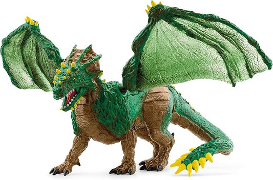Schleich Eldrador Creatures - 11" Jungle Dragon Toy - Movable Wing Action Figure for Boys and Girls - Mythical Creature Figures - Fantasy Beast Figurine - Monster Dragon Toys - Kids Ages 7+ | 70791
