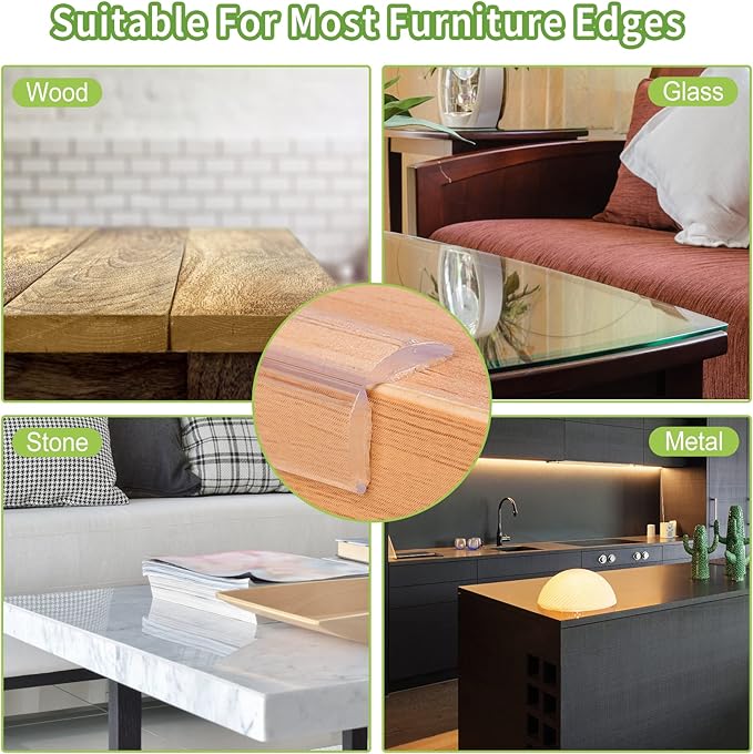 Baby Proofing Corner Protector Baby: Table Corner Protectors for Baby Furniture Guards| Baby Proof Corners and Edges Safety Bumper for Baby| Corner Edge Bumper Guard for Furniture Fireplace, 9.9ft(3m)