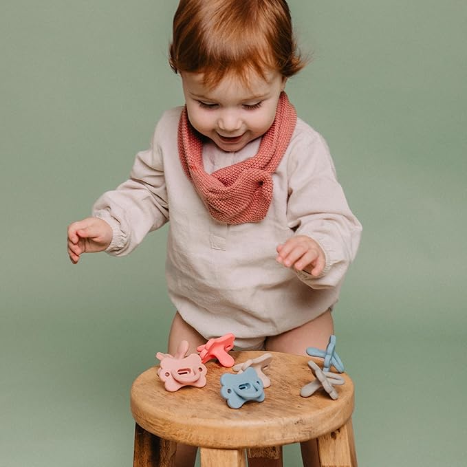 Color Essence SX PRO Silicone Baby Pacifier 1Pk, Made with 100% Soft Silicone, Baby Essentials Perfect for Breastfeeding Babies, Designed in Spain, 6-18 Mths, Deep Ocean