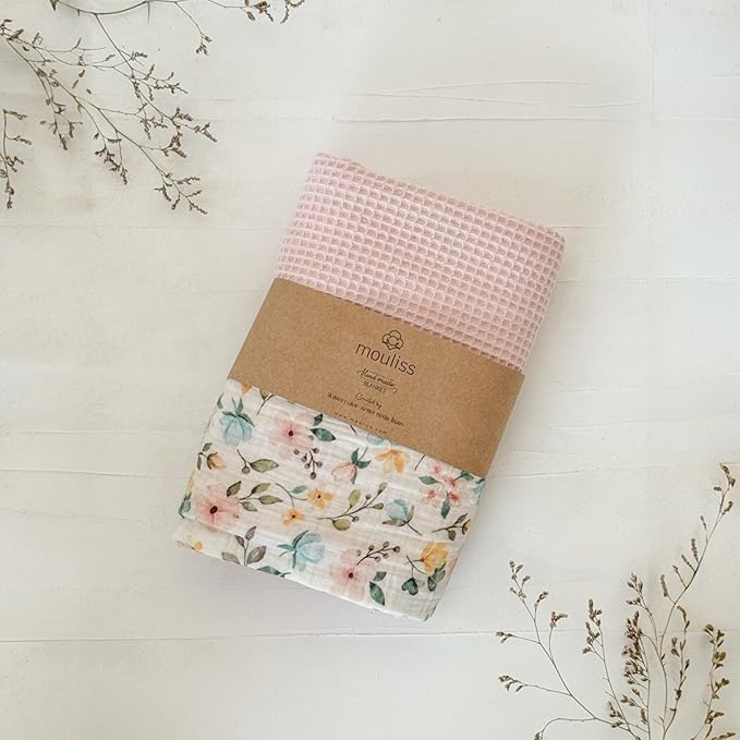 Personalized Baby Blanket with Name – Handmade 100% Organic Cotton Newborn Gift | Custom Knit Blanket for Boys, Girls, Kids & Baby Showers