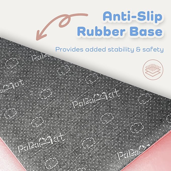 1.3" Thick Baby Floor Play Mat 79x118, Basic Padded Foam Mat for Tummy Time Gym Crawling, Non Slip Cushioned for Babies Toddlers Infants Kids (Pink)