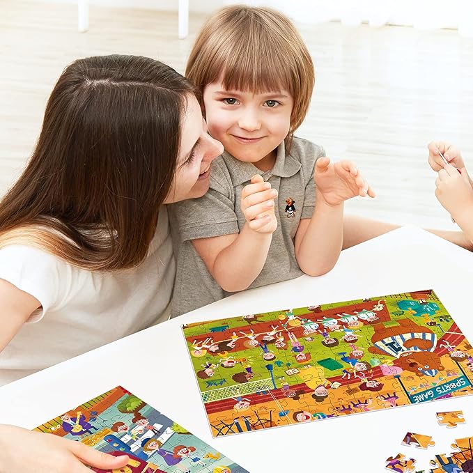 TOI Leveled Puzzles for Kids Aged 4 and Up, Toddler Puzzle Preschool Learning Jigsaw Puzzles, Large Pieces Educational Game for Boys Girls, Cognitive Story Step 5