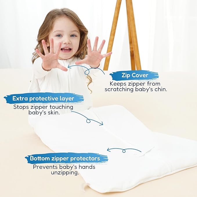 TotAha Toddler Sleep Sack 2T-4T, Soft Wearable Blanket Baby Sleep Bag, Medium-weight 1.0 TOG Sleeping Sacks, Cloud XL