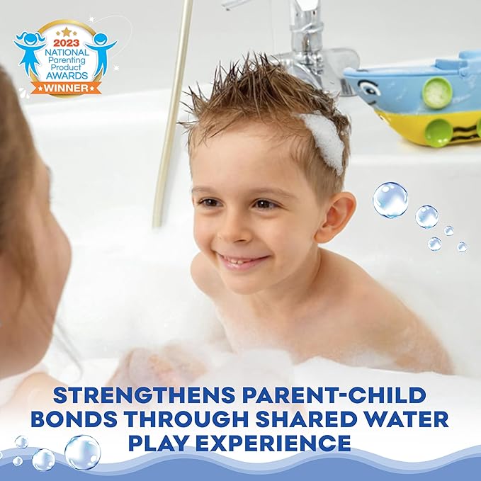 Griddly Kids BobBee – The Ultimate Baby Bath Toy for Kids Ages 1-3, Shower, Pool & Bathtub Water Toys for Toddlers, Durable & Waterproof Silicone Toddler Bath Toys, 3-in-1 Water Boat for STEM Learning