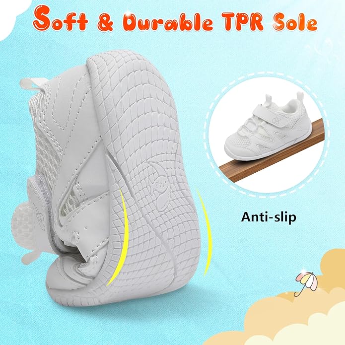 LeIsfIt Baby Shoes Boys Girls First Walking Shoes Non-Slip Toddler Breathable Sneakers Infant Sneakers