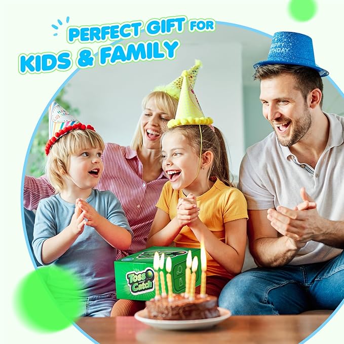 Toss and Catch Ball Set Upgraded - Kids Toys Outdoor Games for Whole Family - Water-Resistant Great for Beach Pool Yard Games - Classic Gift for Boys Girls 3 4 5 6 7 8 9 10 11 12+ Years Old