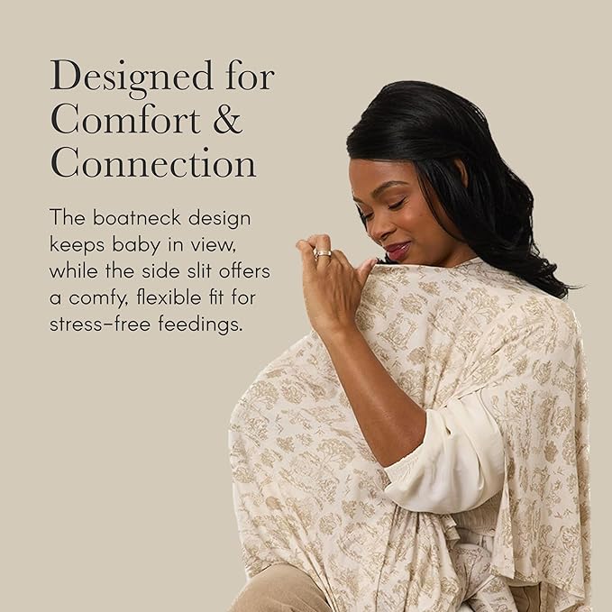 Solly Baby Nursing Cover, Ultra-Breathable, Lightweight Breastfeeding Cover-Up, Buttery-Soft Fabric, Universal Fit, Postpartum Essentials, Newborn Must Haves, Coastal