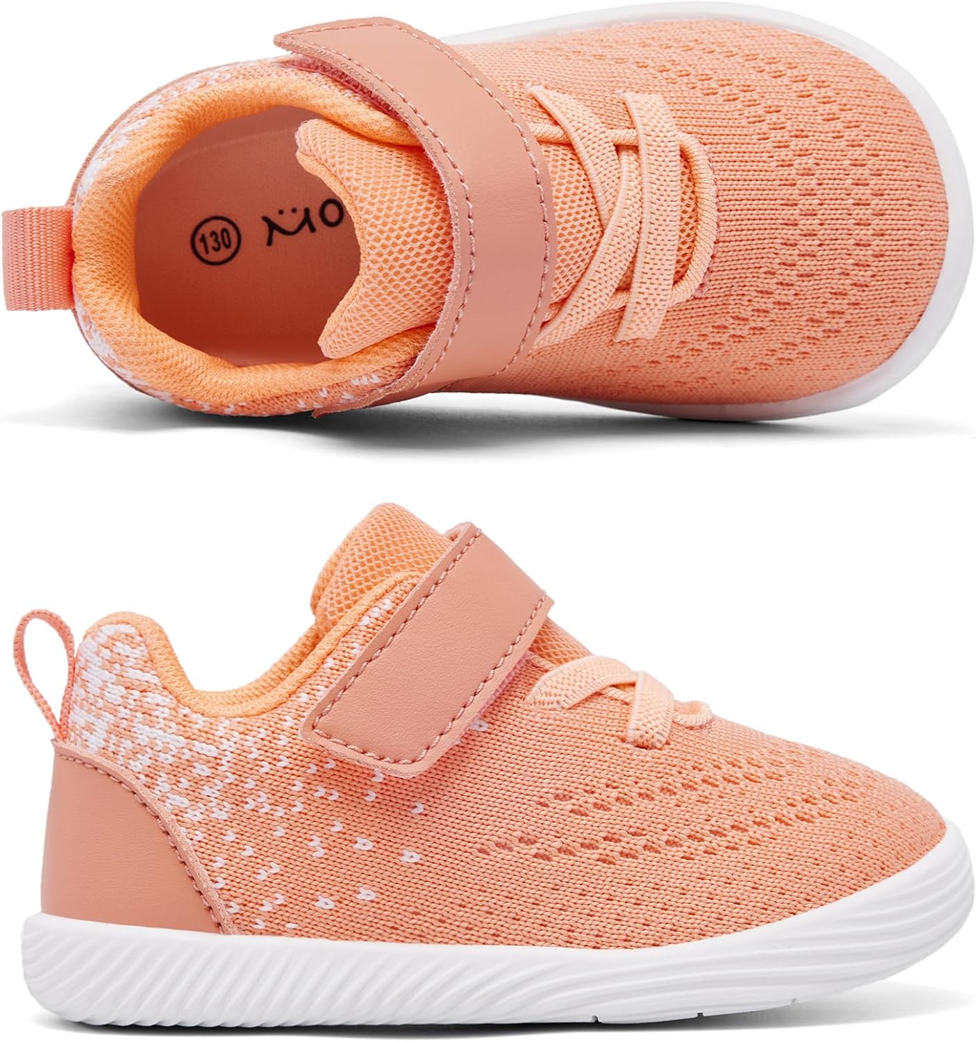 MORENDL Toddler Sneakers Baby Boys & Girls Barefoot Shoes Lightweight Breathable Walking Running Tennis Athletic Sport Shoes