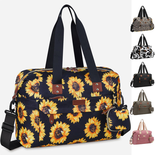 Diaper Bag Tote - Diaper Baby Bags with Pacifier Case, Shoulder Straps, Stroller Clips, Waterproof Large Mommy Bag Maternity Bag Travel Baby Bag for Mom and Dad, Sunflower