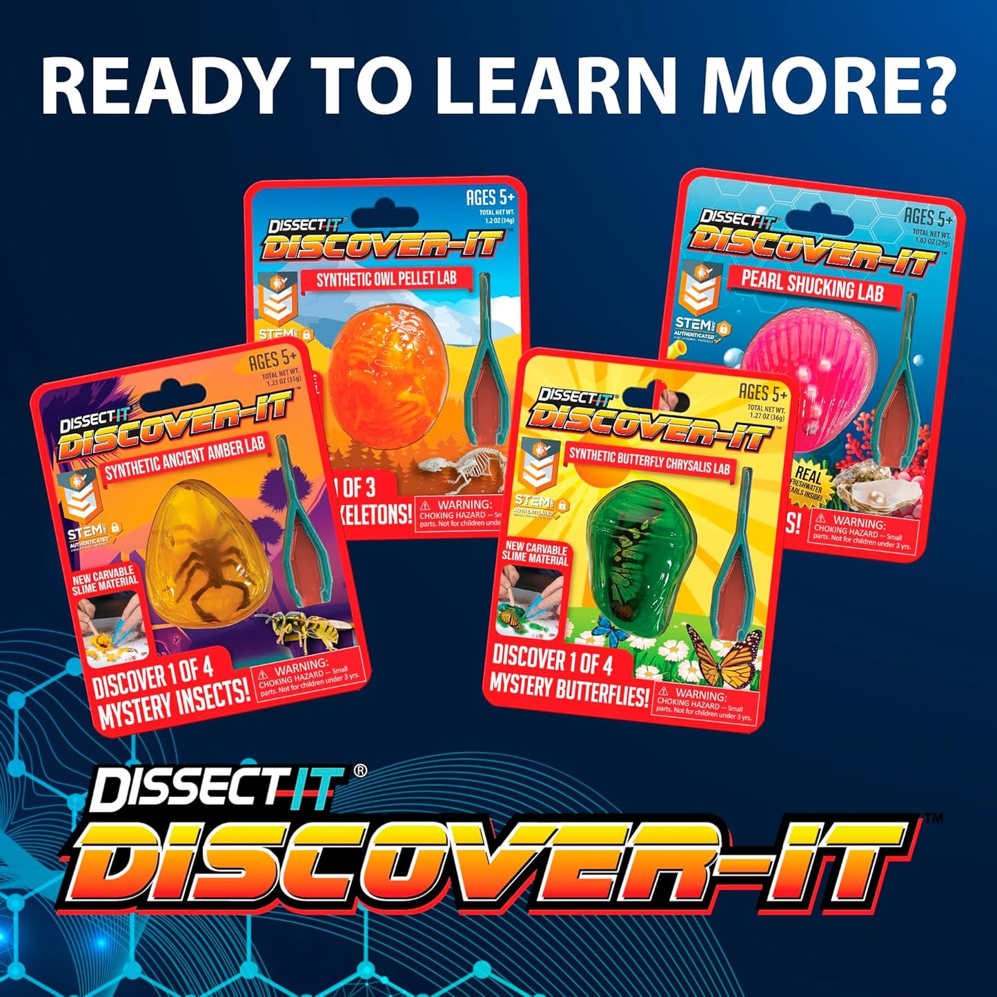 Discover-It Dissection Kit for Kids, Real Freshwater Pearl Science Lab Kit for Oysters, Science Toys for Kids Ages 5 and Above