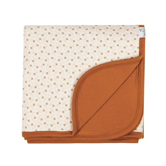 Copper Pearl Hunnie's Breathable Cozy Three-Layer Baby Blanket: Toddler Quilt for Boys and Girls | 46x46, Premium Polyester/Rayon