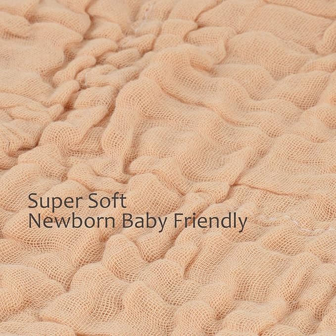 10 Pcs Baby Muslin Washcloths 100% Natural Cotton Unbleached, Extra Soft Baby Wipes Organic Burp Cloths Blank Bibs for Newborns Infants Sensitive Skin, Shower Gift Set 12"x12"