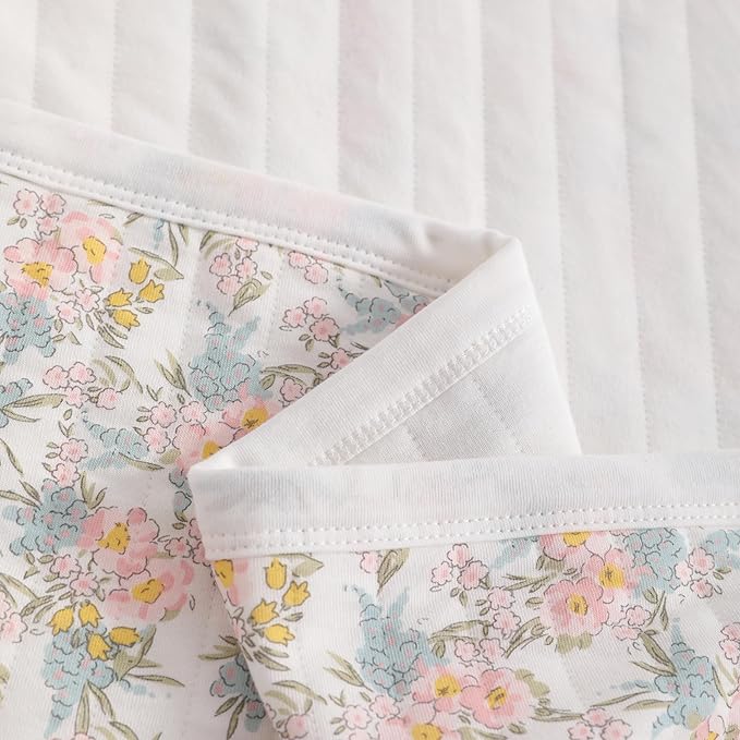 NTBAY Jersey Cotton Quilted Toddler Blanket, Breathable and Warm for Boys and Girls Baby Blanket, 30x40 Inches, Pink Floral