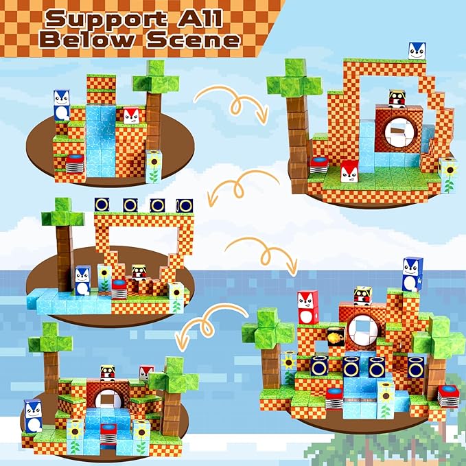 Magnetic Blocks - 100PCS Building Blocks - Toys for Montessori Toddler Christmas Birthday Gifts - STEM Sensory Toys for 3 4 5 6 7 8 9 10 Year Old Boys and Girls