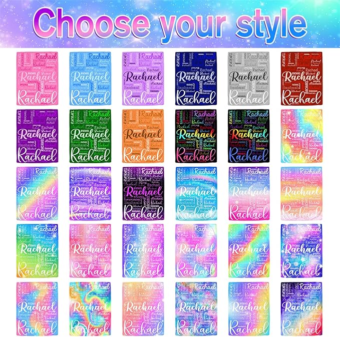 Customized Name Blanket for Boys Girls, Personalized Blankets with Kids Name for Birthday Christmas, Cozy and Fluffy Crib Blankets for Toddler Newborn Infant Christmas Birthday Baby Shower