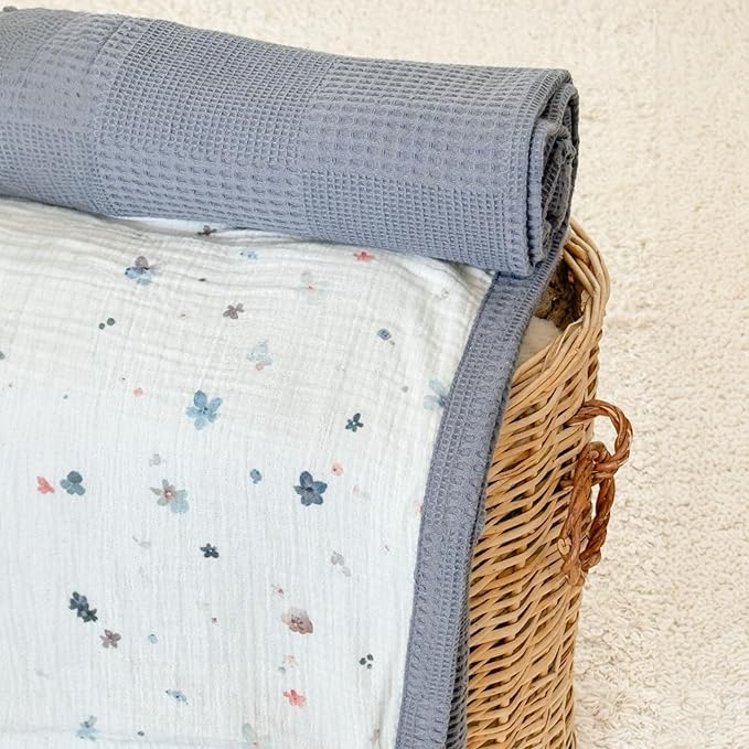 Personalized Baby Blanket with Name – Handmade 100% Organic Cotton Newborn Gift | Custom Knit Blanket for Boys, Girls, Kids & Baby Showers