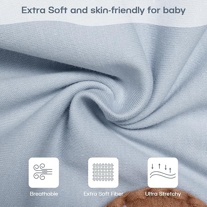 MEXXI Swaddle Baby Sleep Sack With Arms Up, 2 Pack Baby Transitional Swaddle with Double Zipper,0.5 TOG