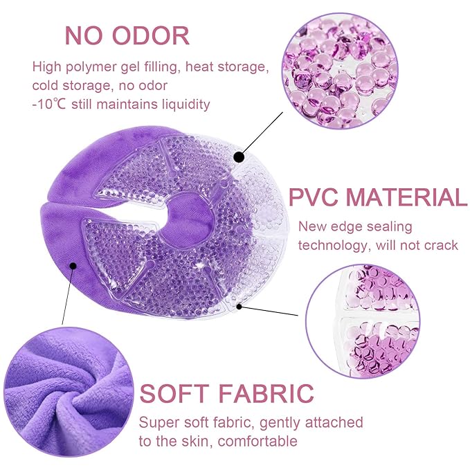 Breast Therapy Pads - Hot & Cold Gel Pads for Breastfeeding & Postpartum Recovery, Pain Relief for Mastitis & Engorgement