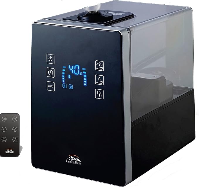 Heaven Fresh Digital Ultrasonic Cool & Warm Mist Humidifier with Aroma Function and Remote Control