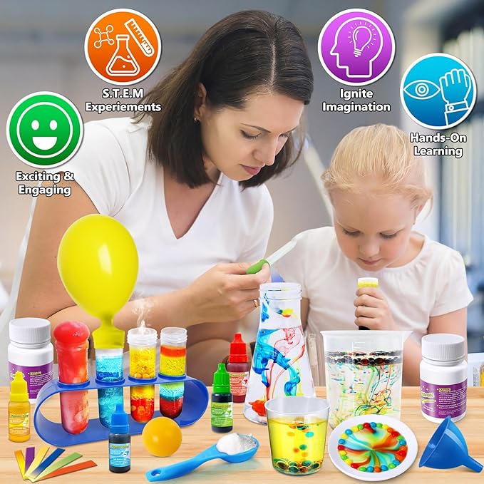 UNGLINGA 300+ Experiments Science Kit for Kids | S.T.E.M Educational Toys with Lab Manual | Volcano, Crystal Growing, Chemistry Set | Christams Birthday Gifts for Boys & Girls