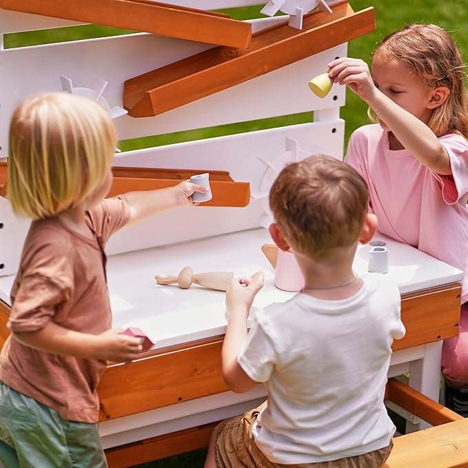 Avenlur Wooden Water Table for Kids 3 and Up - Large Water Play Table for Indoor/Outdoor Fun