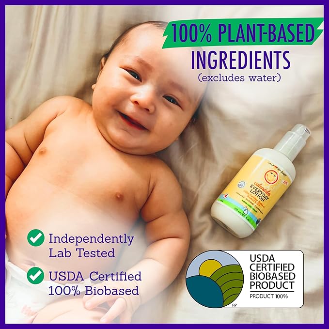 California Baby Calendula Lotion | 100% Plant-Based Moisturizer | Lavender Baby Lotion | Face Moisturizer For Dry Skin | Hypoallergenic | 19 oz.