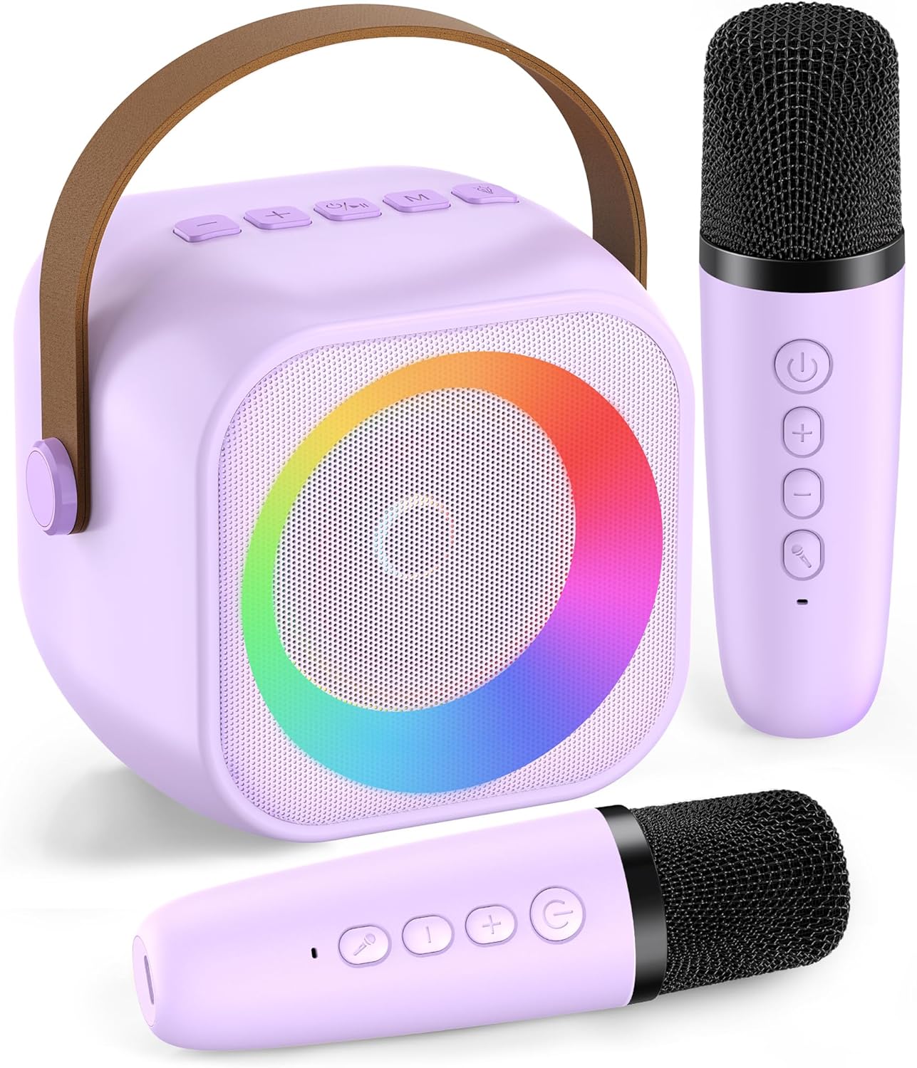 Karaoke Machine for Kids Adults, Karaoke Toys Gifts for Girls Boys, Portable Bluetooth Speaker with Wireless Microphone, Birthday Gifts for Girls Boys Ages 4, 5, 6, 7, 8, 9, 10, 12+ Years Old