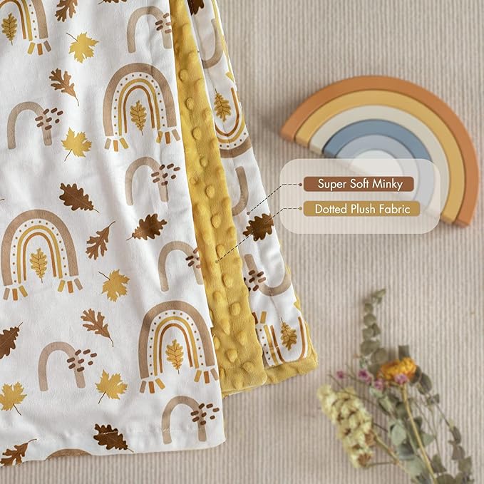 Soarwg Kids Baby Blanket Unisex Newborn, Super Soft Comfy Rainbow Blankets, for Toddler Baby Nursery Bed Blanket Stroller Crib Shower Gifts, 30 x 40 Inch