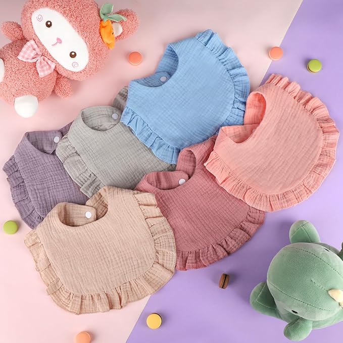 Accmor Muslin Baby Drool Bibs 6 Pack Baby Bandana Drool Bibs Soft Cotton Baby Bandana Bibs for Teething Drooling