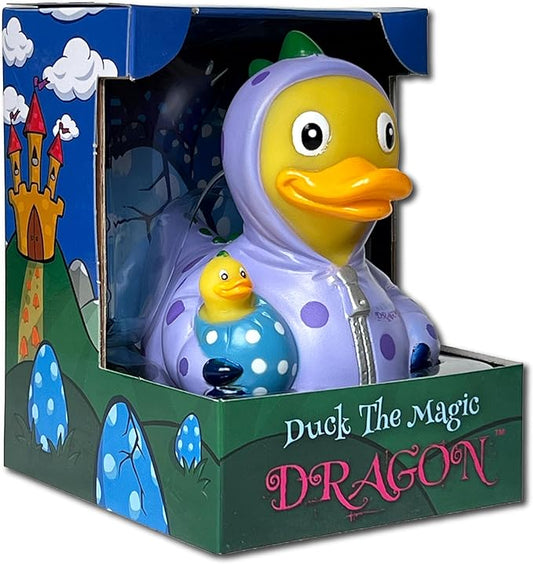 CelebriDucks - Duck The Magic Dragon - Floating Rubber Ducks - Collectible Bath Toy Gift for Kids & Adults of All Ages