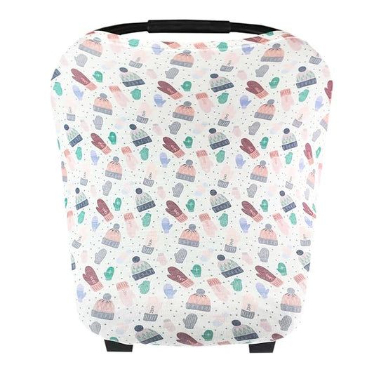 Copper Pearl Multi-Use Cover: Car Seat Covers, Nursing Cover, and Stroller Cover for Sun - Stretchy Fabric, All-Season Use, Stylish Designs, Easy Access for Moms - Winter