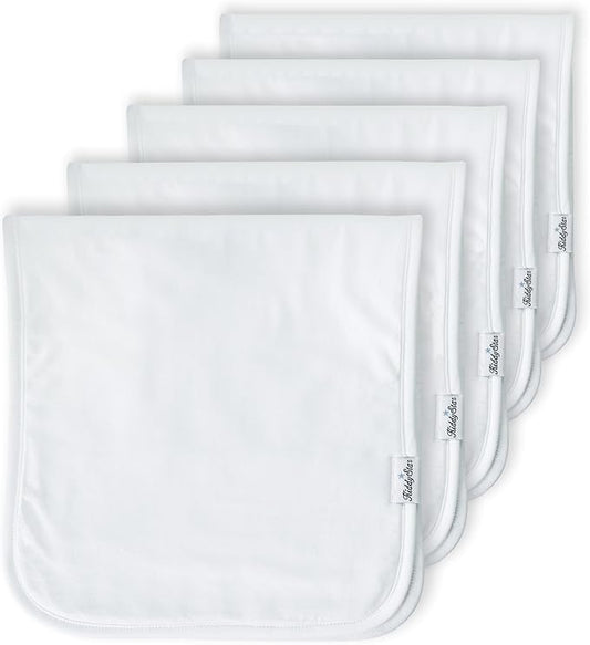 5-Pack Organic Cotton Burp Cloths – Large, Ultra-Soft 3-Layer Towels for Burping, Shoulder & Hand Use, Highly Absorbent