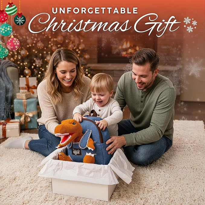 Dinosaur Toys for Kids 3-5, Dinosaur Toys for Kids 2-4, Birthday Gifts for 2 Year Old Boy, Gifts for 3 Year Old Boys, Toddler Backpack