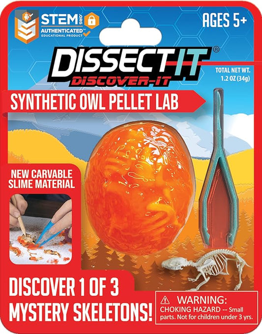 Discover-It Dissection Kit for Kids, Owl Pellet Science Lab Kit to Learn About Animals, Science Toys for Kids Ages 5 and Above