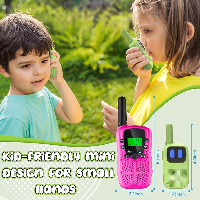 Toys for 3-12 Year Old Girls Boys, Walkie-Talkies for Kids 2 Pack 1000FT Long Range with 2 Channels, Handheld Kids Walky Talky Educational Electronic Outdoor Toys for Outside Camping Hiking
