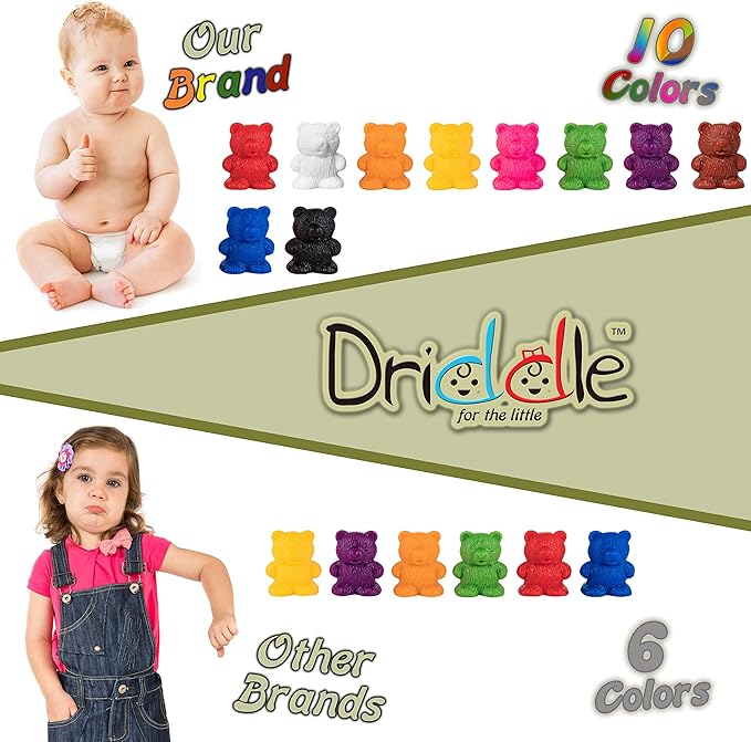 Colorful Counting Bears with Matching Cups - 100 Bears - Sort, Count & Color Recognition Learning Toy for Toddler & Kids - Montessori Education - Preschool Game