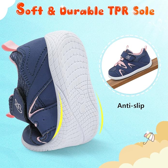 LeIsfIt Baby Shoes Boys Girls First Walking Shoes Non-Slip Toddler Breathable Sneakers Infant Sneakers