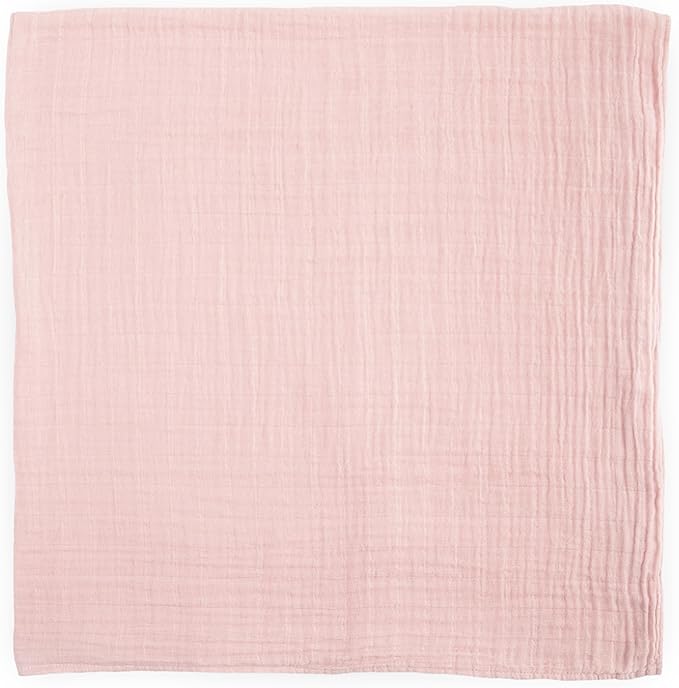 Little Unicorn Premium Cotton Swaddle Baby Blanket | Breathable Fabric | for swaddling, Play, Nursing & More (Light Pink)