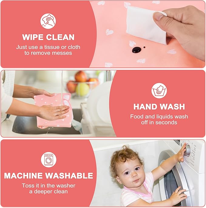 Long Sleeve Baby Bib For Eating Feeding Mess Proof Waterproof Food Smock Bibs With Pocket For Newborn Boy Girl