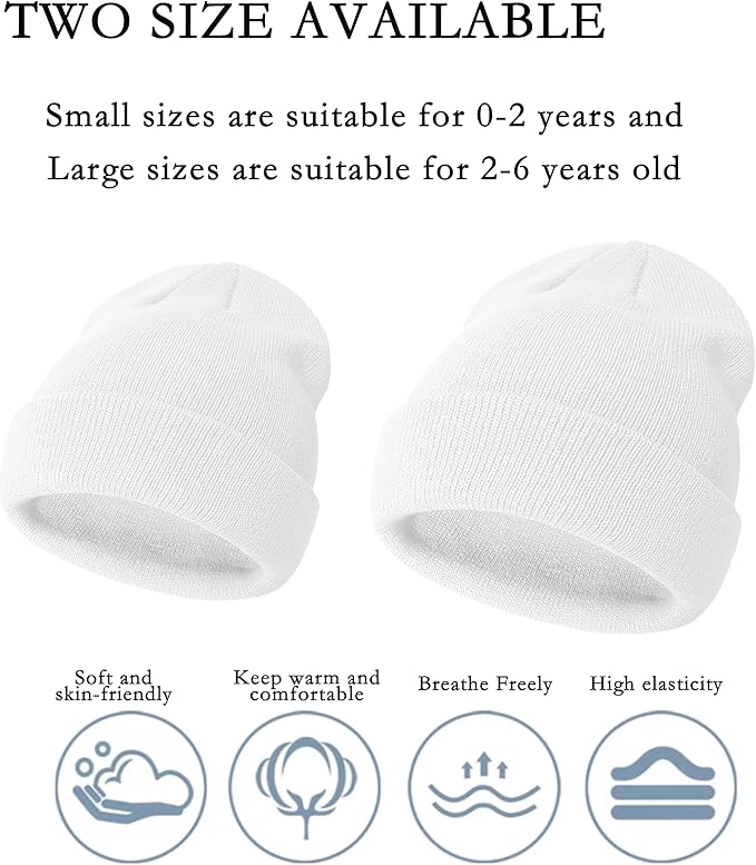 ENBAOHUI Baby Beanie Hat Newborn Winter Warm Knit Hat Kids Soft Beanie Cap Boys Girls Winter Warm Knit Hat