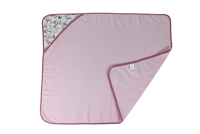 Cudlie Buttons & Stitches Baby Girl 3 Pack Rolled/Carded Hooded Towels in Butterfly Polka Print (GS71727)