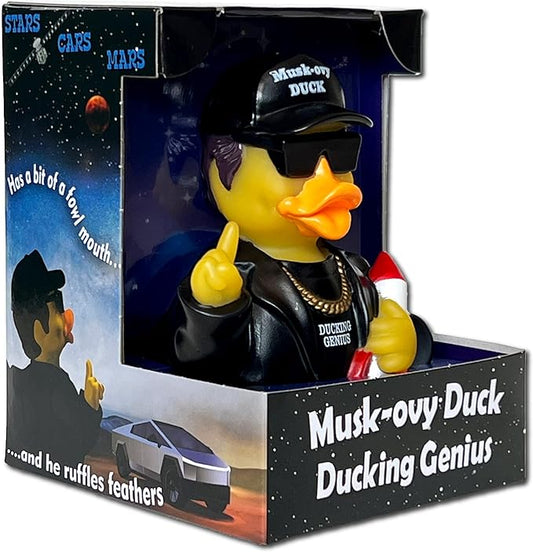 CelebriDucks - Musk-Ovy Duck - Ducking Genius - Floating Rubber Ducks - Collectible Bath Toy Gift for Kids & Adults of All Ages
