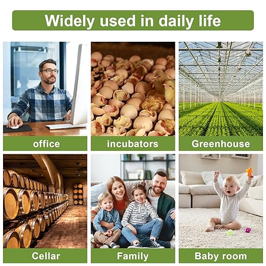 Humidity Meter Indoor Thermometer 6-Pack Mini Digital Thermometer Hygrometer Indoor Temperature Humidity Meters Gauge LCD Display Fahrenheit (℉) for Humidors, Greenhouse, Reptile Tank, Cellar, Closet