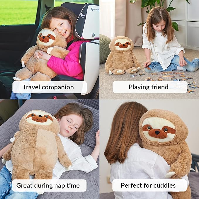 ODOXIA Big Weighted Animals for Anxiety 5lb Sloth | Stuffed Weighted Plush for Kids, Adults | Weighted Stuffed Animals | Weighted Plushies | Weighted Plushie